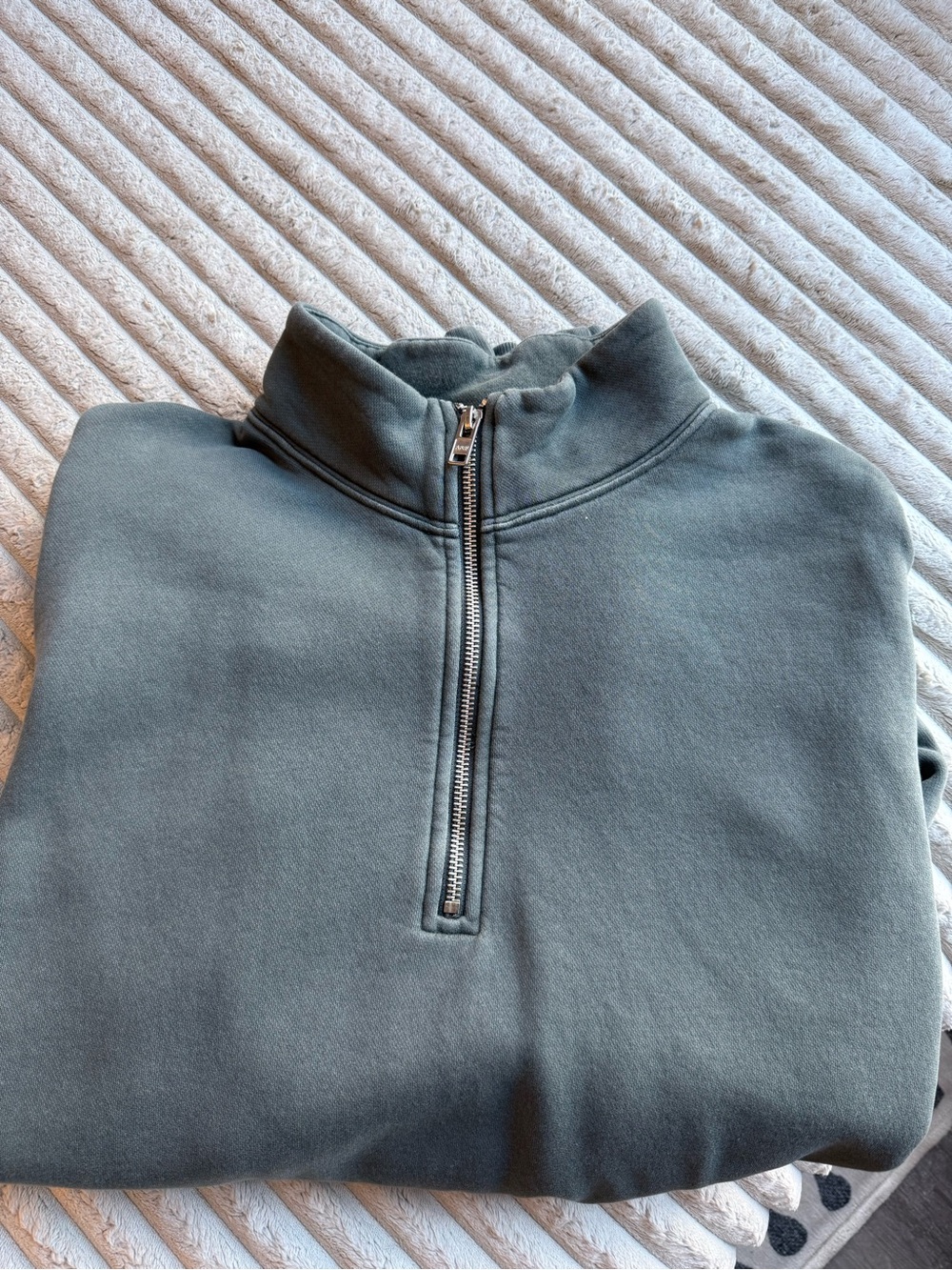 Abercrombie & Fitch Men's Half-Zip Sweater - Washed Turquoise Blue